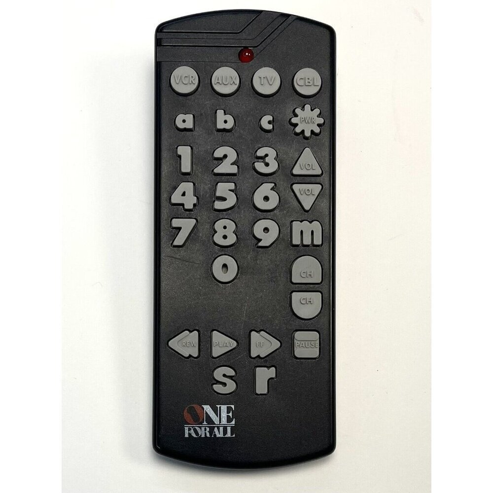 ONE FOR ALL Black Universal REMOTE CONTROL URC-2086 Tested Works EUC